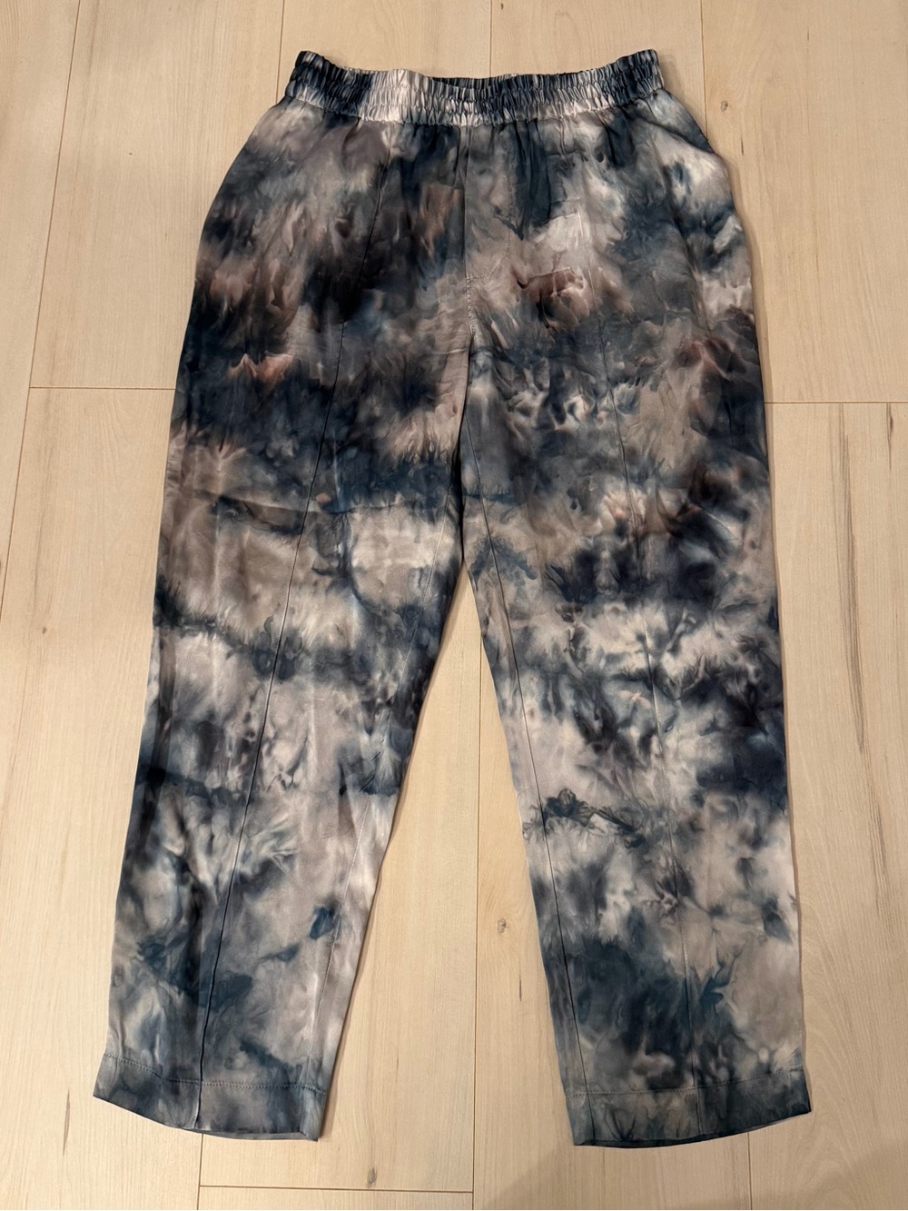 ATM Anthony Thomas Melillo Tie-Dye Joggers 100% Silk